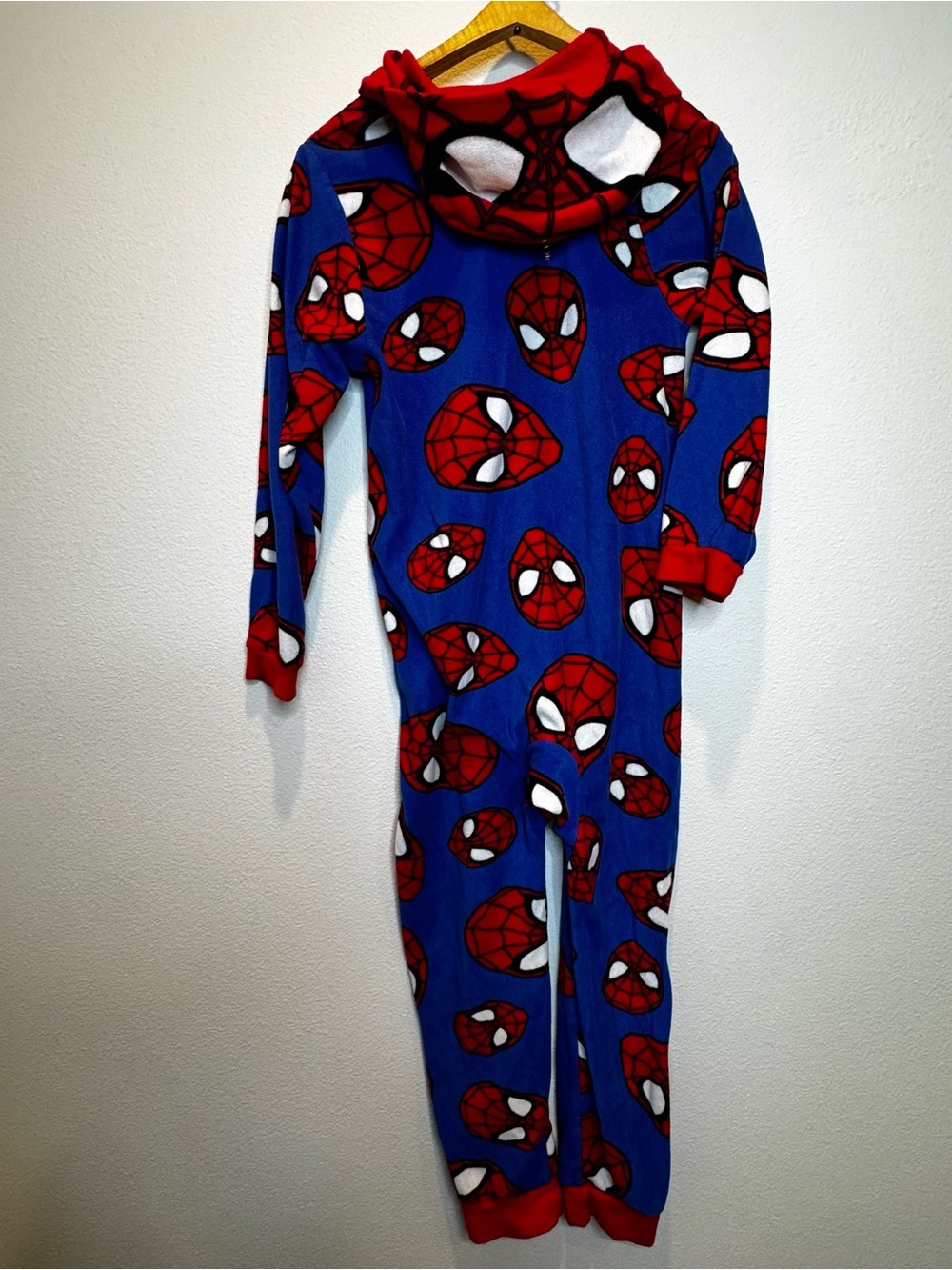 Marvel Blue & Red Spider-Man Kids Fleece Pajamas with Hood - Picture 2 of 2
